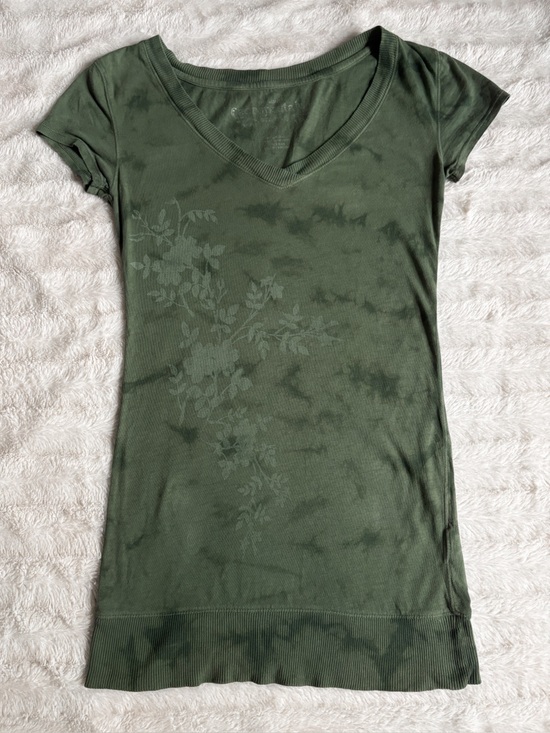 Aeropostale Tops - Y2K Aeropostale Longline Tee Fitted V-Neck Small | 2000s Earthy Fairy Grunge